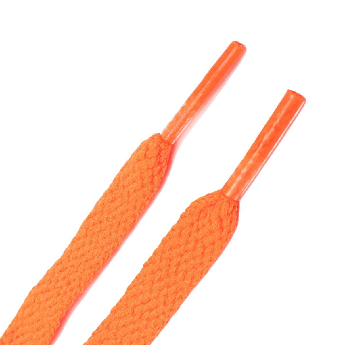 Par De Cadarço Laranja Abobora Neon Chato Tradicional 120Cm