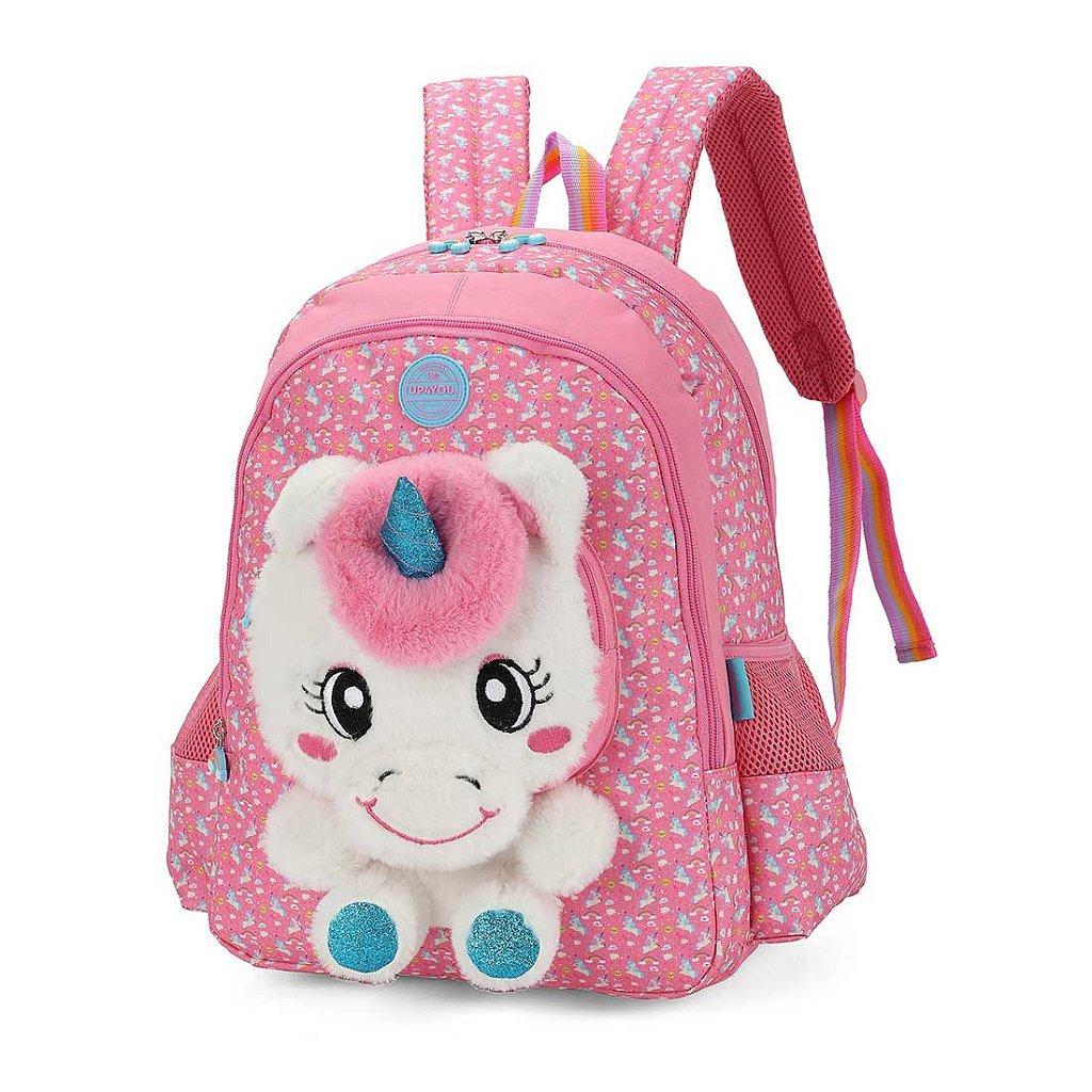 Miniatura Mochila Infantil Escolar Feminina Unicórnio Pink