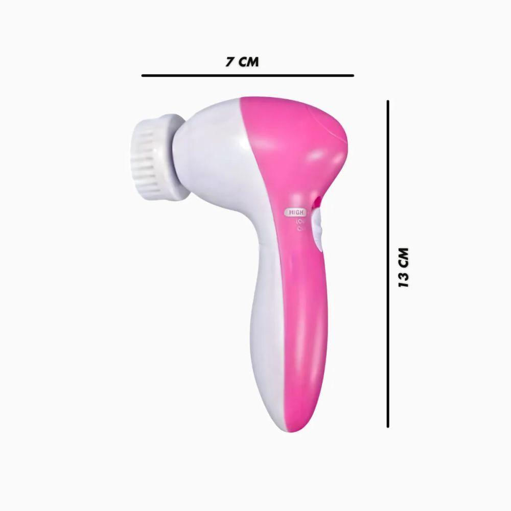 Miniatura Escova Facial Elétrica 5 Em 1 Portátil Esfoliante E Massageadora Bivolt