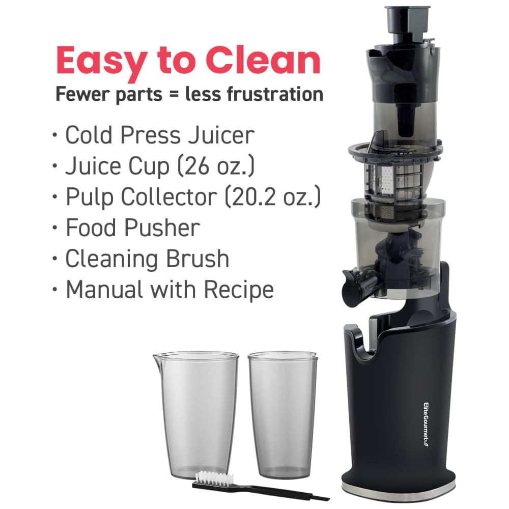 Miniatura Centrifuga de Frutas de Prensa Fria com Calha de Alimentação Para Até 3 Frutas Inteiras e Copo de 800mL, 110V 150W, El...