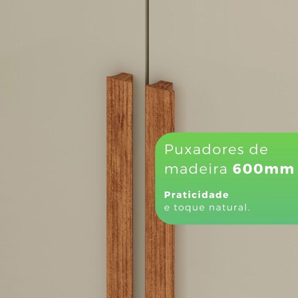 Miniatura Guarda Roupa 8 Portas Com Espelho 4 Gavetas Milano Imop Móve Cinamomo Com Off White