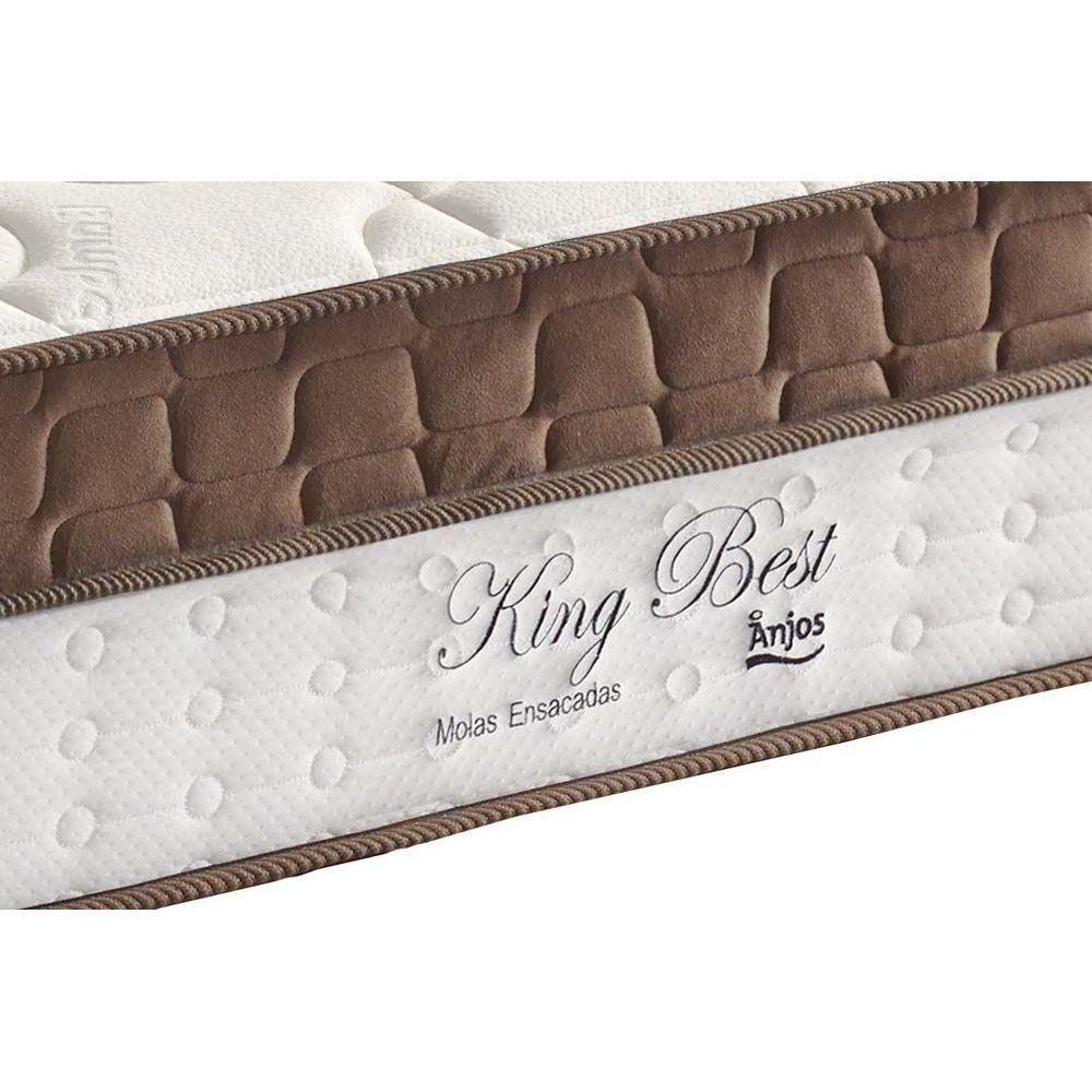 Miniatura Colchão Solteirão Molas Ensacadas Masterpocket King Best Euro Pillow Brown (96x203x28) - D Angelis Anjos