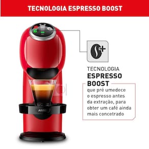 Máquina de Café Arno Nescafé Dolce Gusto Genio S Plus DGS3 Multi bebidas, Digital e Automática – Vermelha 110V