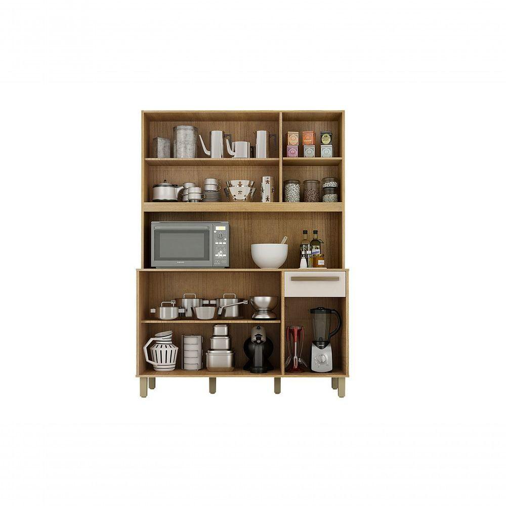 Miniatura Armario De Cozinha Rubi 5 Portas 3 Nichos 1 Prateleira