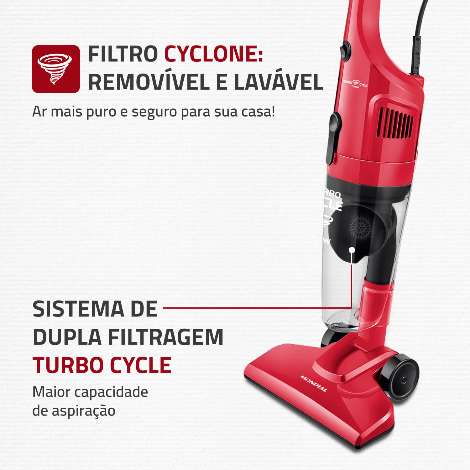 Aspirador de Pó Mondial Turbo Cycle AP-36 127V