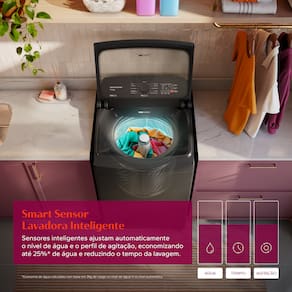 Máquina de Lavar 14kg Brastemp BWJ14A9 Platinum Smart Sensor Cinza 110V