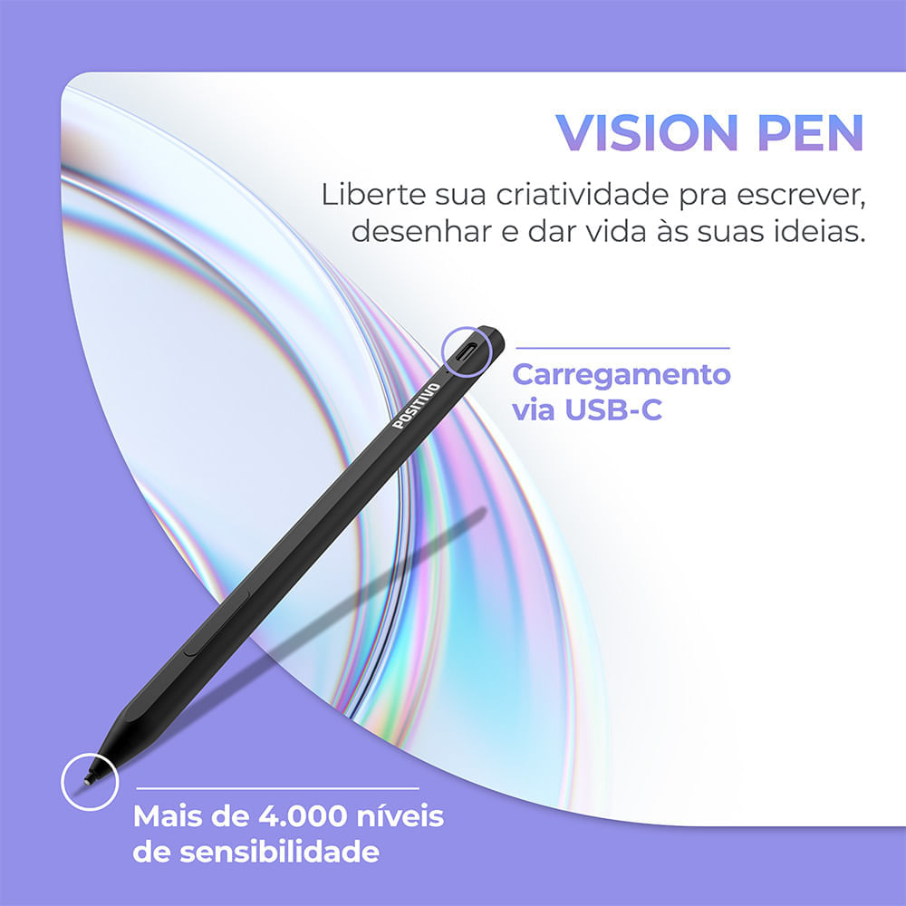Miniatura Tablet Positivo Vision TAB 11 com Capa Teclado e Caneta 4GB 128GB 4G 11” Full HD Octa-Core  Preto