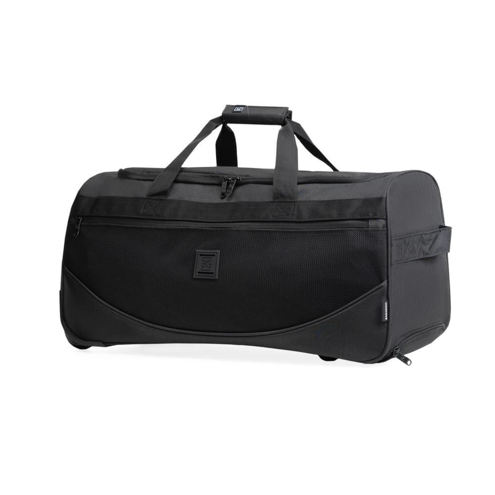 Miniatura Bolsa de Viagem Masculina de Rodinhas Grande BG Mesh Preta Preto - G