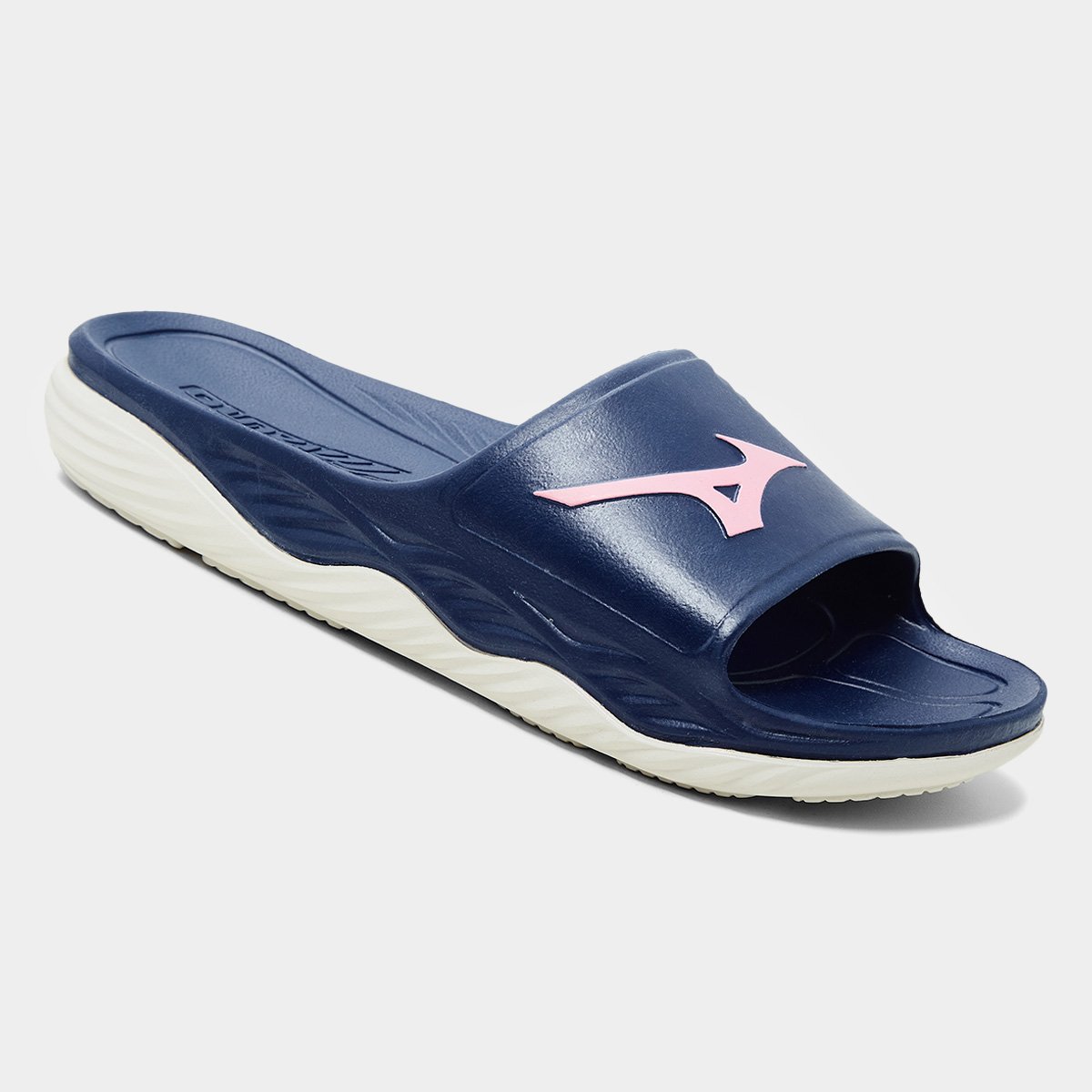 Miniatura Chinelo Mizuno Enerzy Slide Feminino Marinho+Bege - 33/34