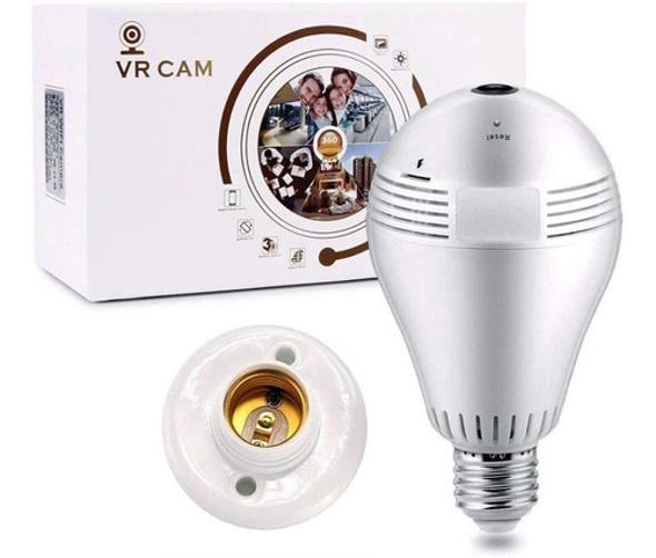 Miniatura Lampada Camera De Seguranca V380 Panorâmica Wifi
