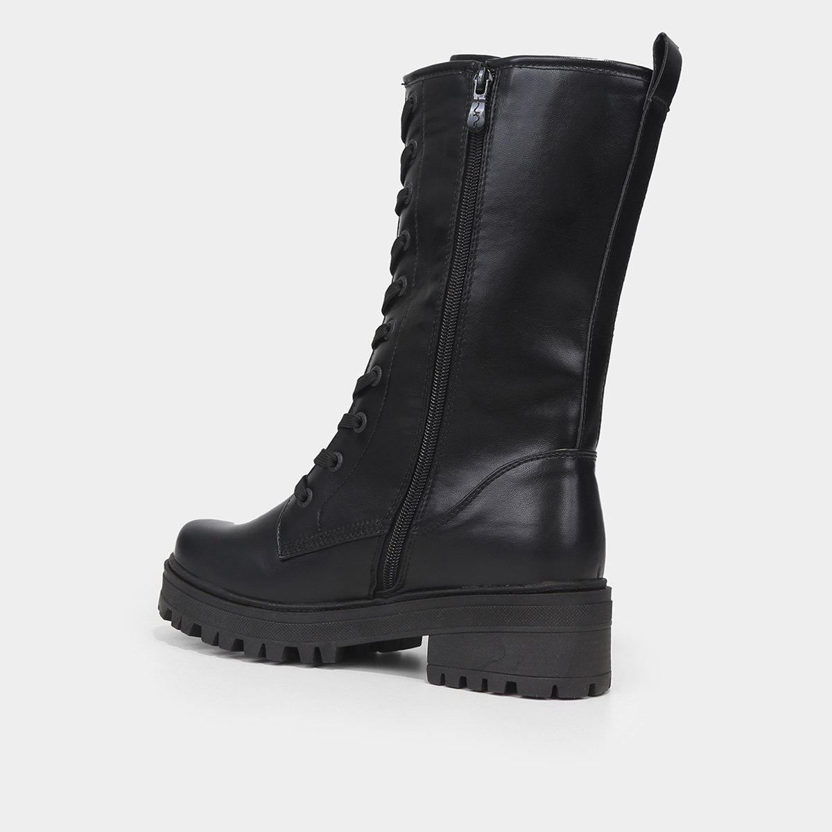 Miniatura Bota Mooncity Cano Alto Feminina Preto - 34