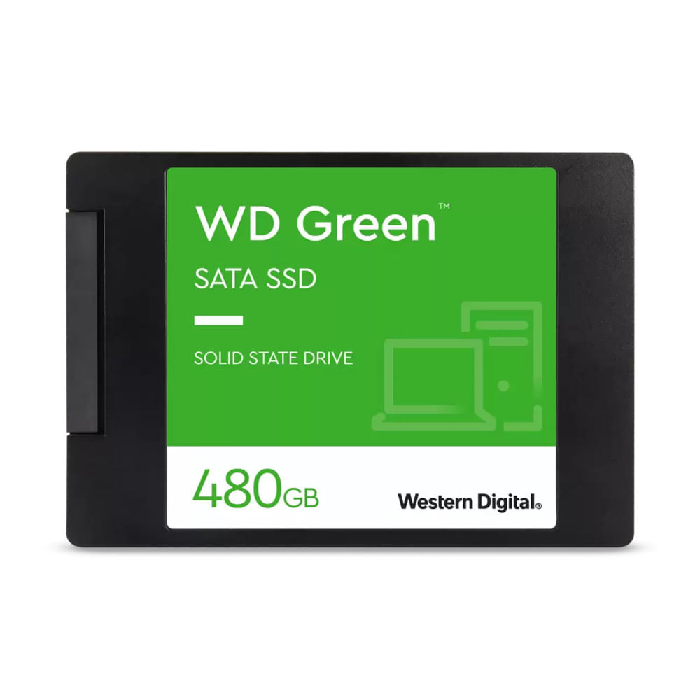 Miniatura SSD WD Green 480GB 2,5 SATA III 545MB/s WDS480G2G0A Preto