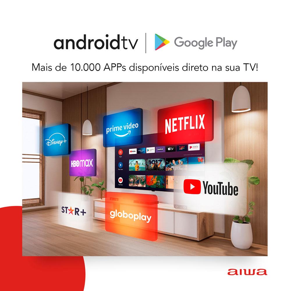 Miniatura Smart TV Led 50" WiFi AWSTV50BL02A Aiwa Preta