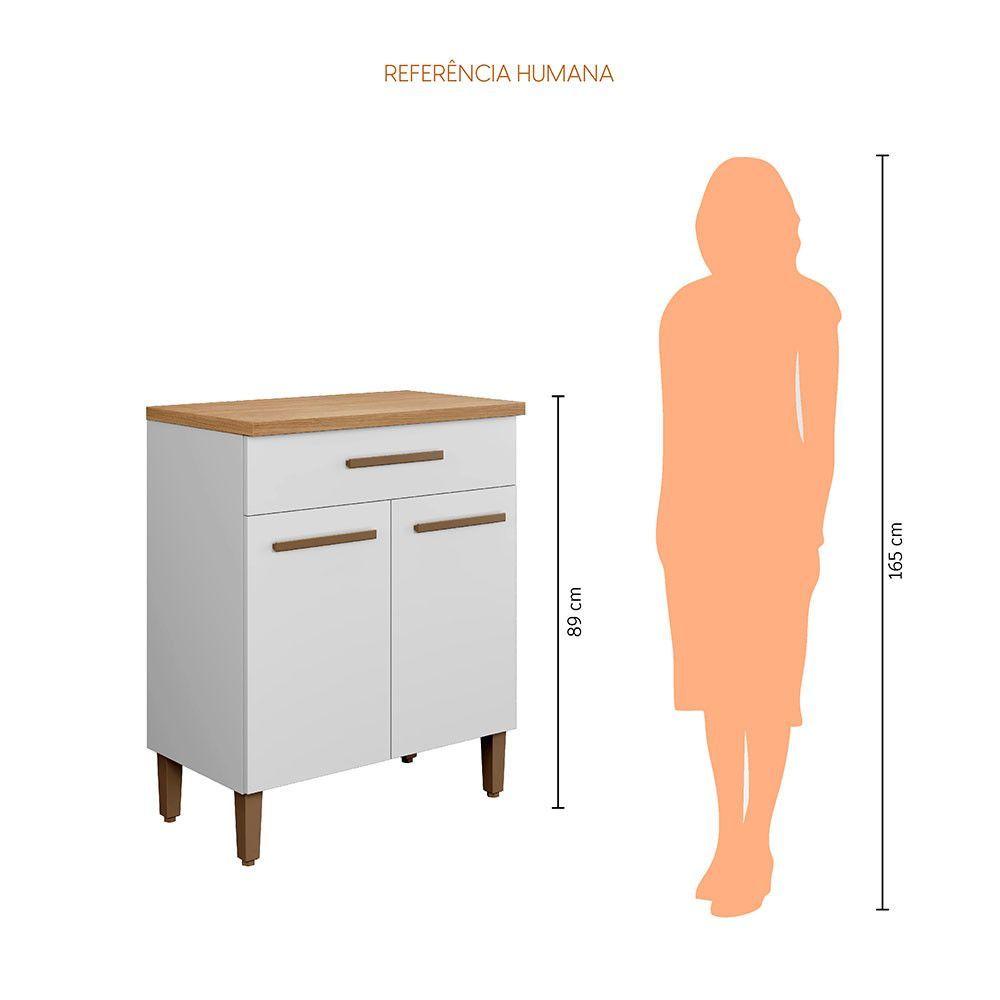 Miniatura Balcão Omega Master Mdf Arte Móveis Branco