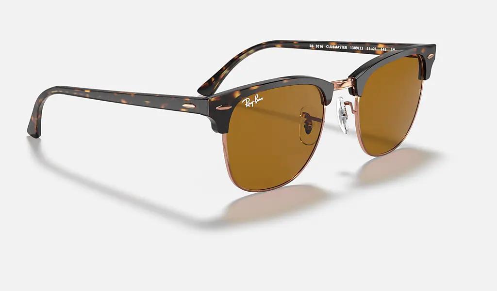Miniatura Óculos De Sol Ray-Ban Clubmaster Rb3016 1309/33 51 Havana