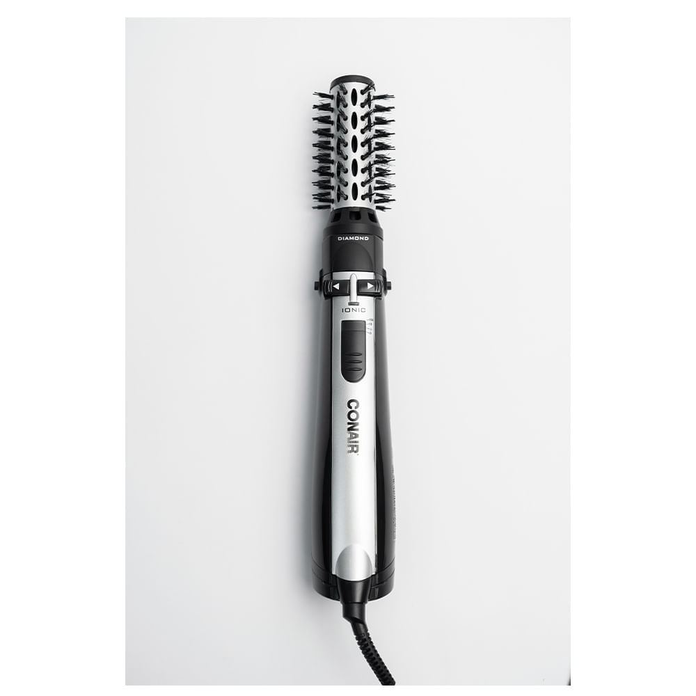 Miniatura Escova Secadora Rotativa Diamond Rotating Conair e 900W Preto e Prata - 2735ABR 110