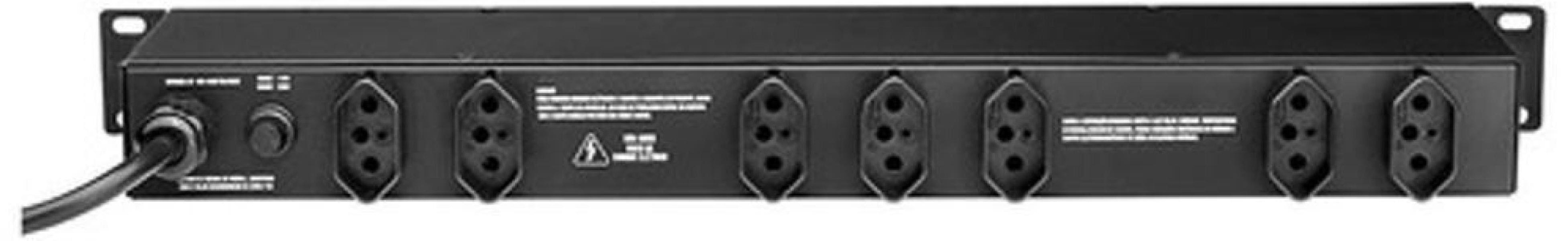 Miniatura Régua 8 Tomadas Rt8D Rack 19 Polegadas Com Display 110/220V