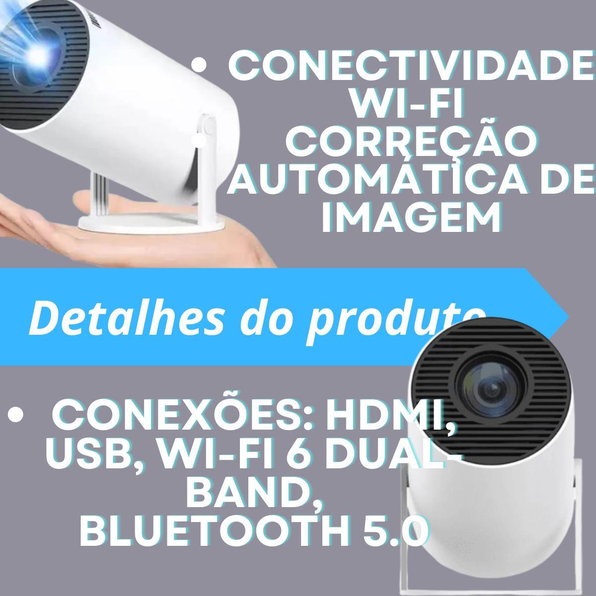 Miniatura Smartprojetor Home Cinema 4K Projetor Android 11.0 Resolução