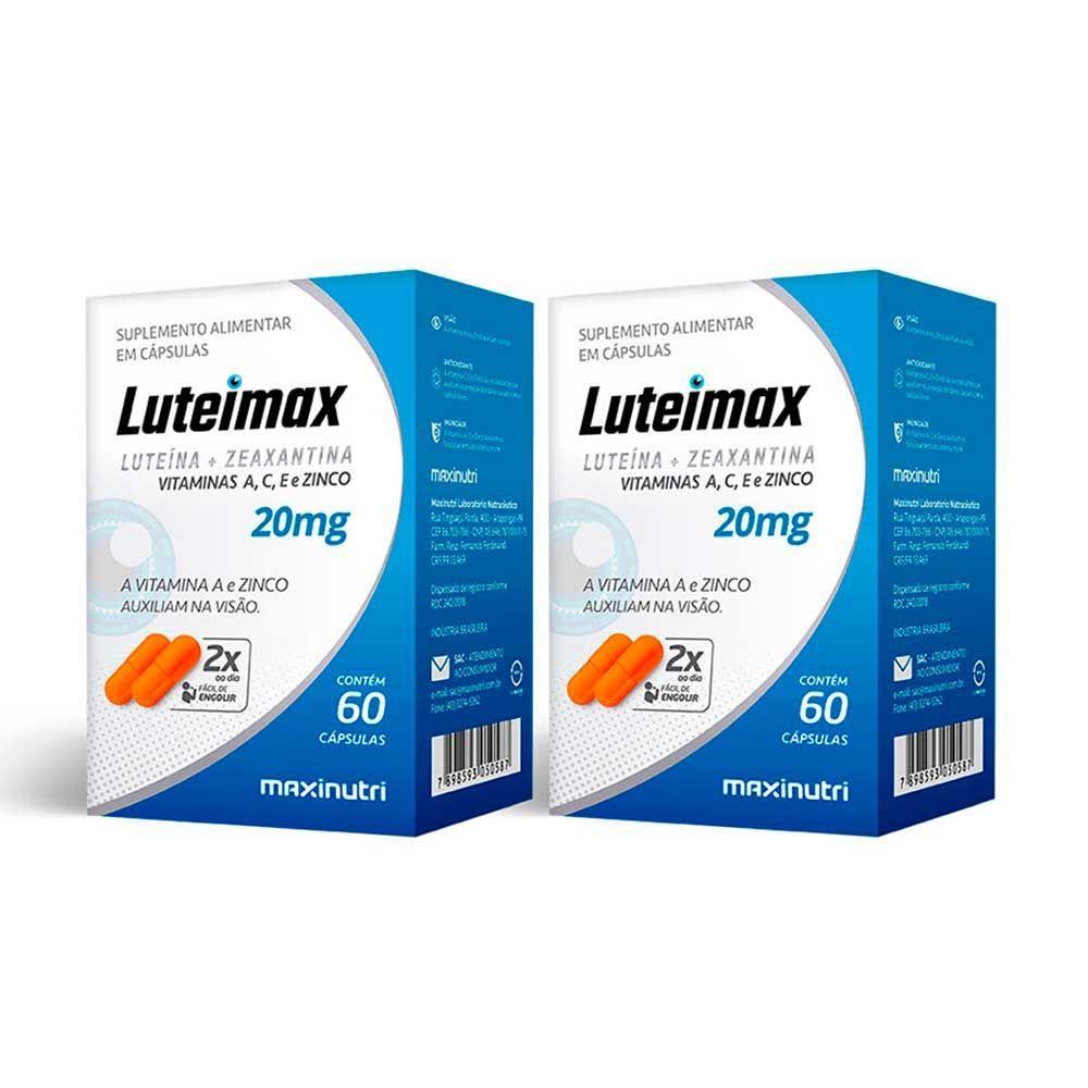 Miniatura Kit 02 Luteimax Luteína Zeaxantina 20mg Maxnutri 60 Capsulas