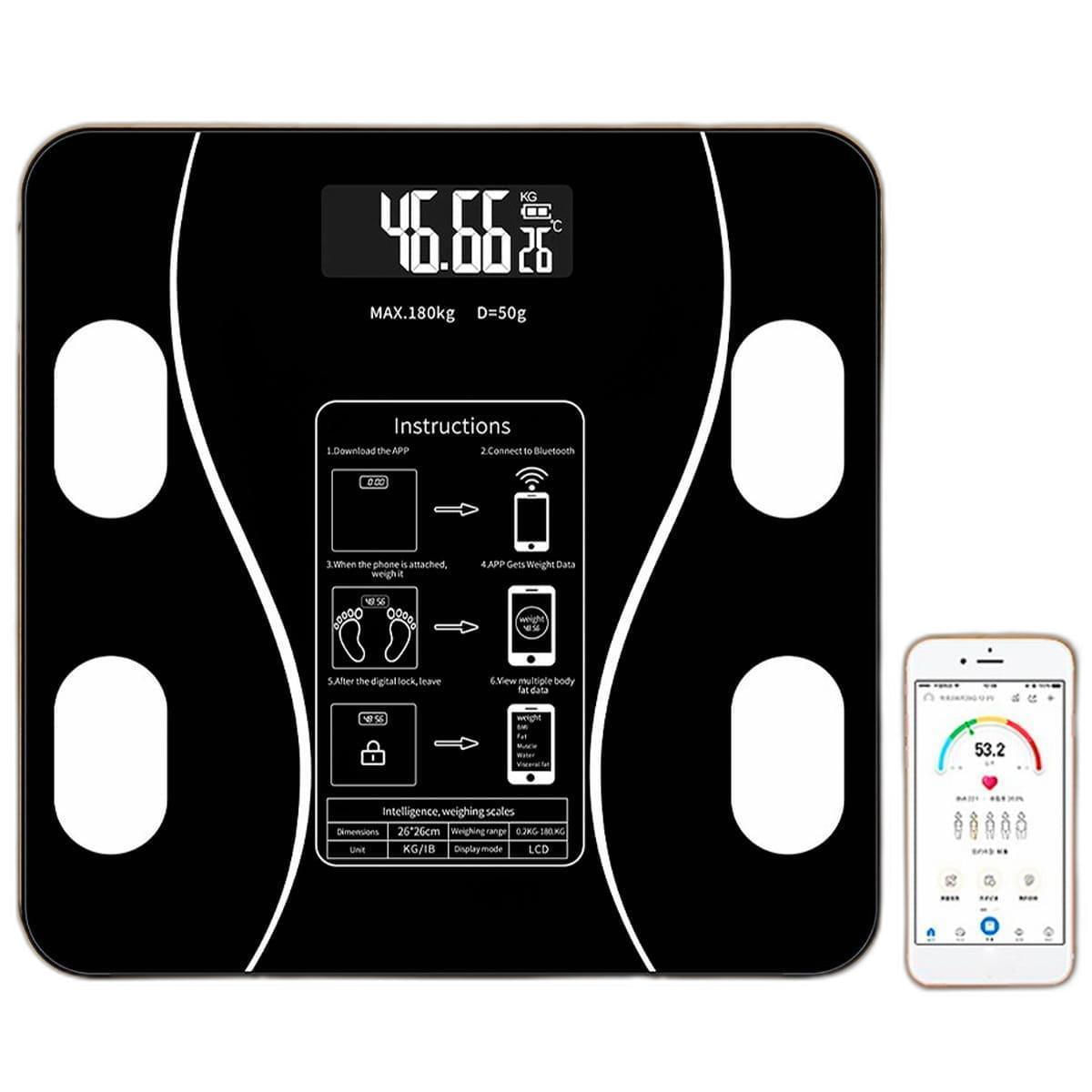 Balança Bioimpedância Profissional Corporal App Bluetooth