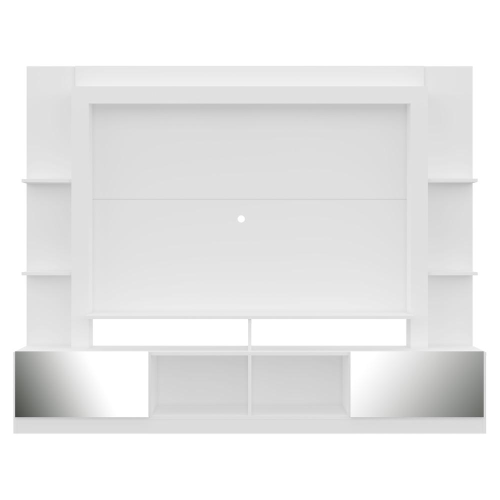 Estante com Suporte TV 65" Portas c/ Espelho Oslo Multimóveis V3382 Branco