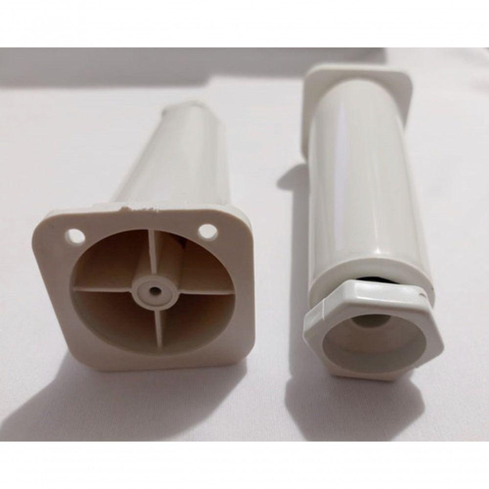 Miniatura Kit Com 5 Pés Para Gabinete De Pia Armário Balcão 14cm Regulável Geli Branco