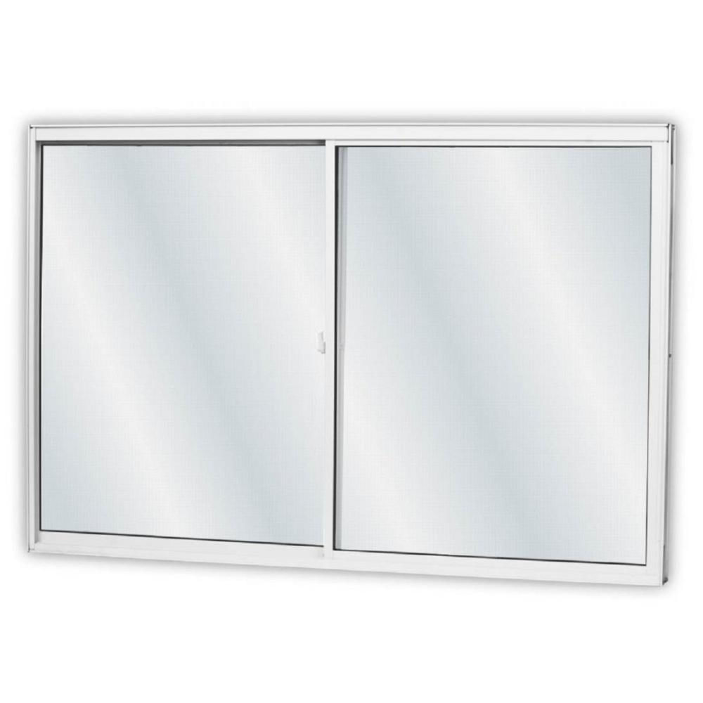 Miniatura Janela Alumínio com 2 Folhas Vidro liso  Branca 120x120M  MGM Soft Branco