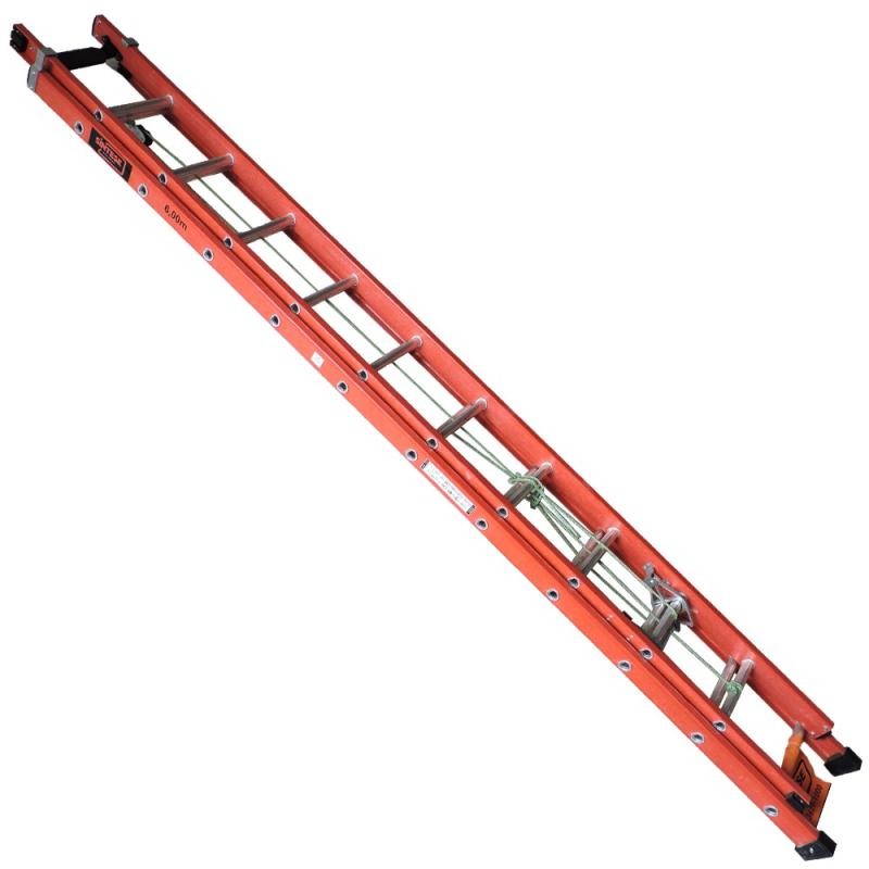 Escada de Fibra de Vidro 19 Degraus Extensível 3,6 x 6,0 Metros EAFD-19 SÍNTESE