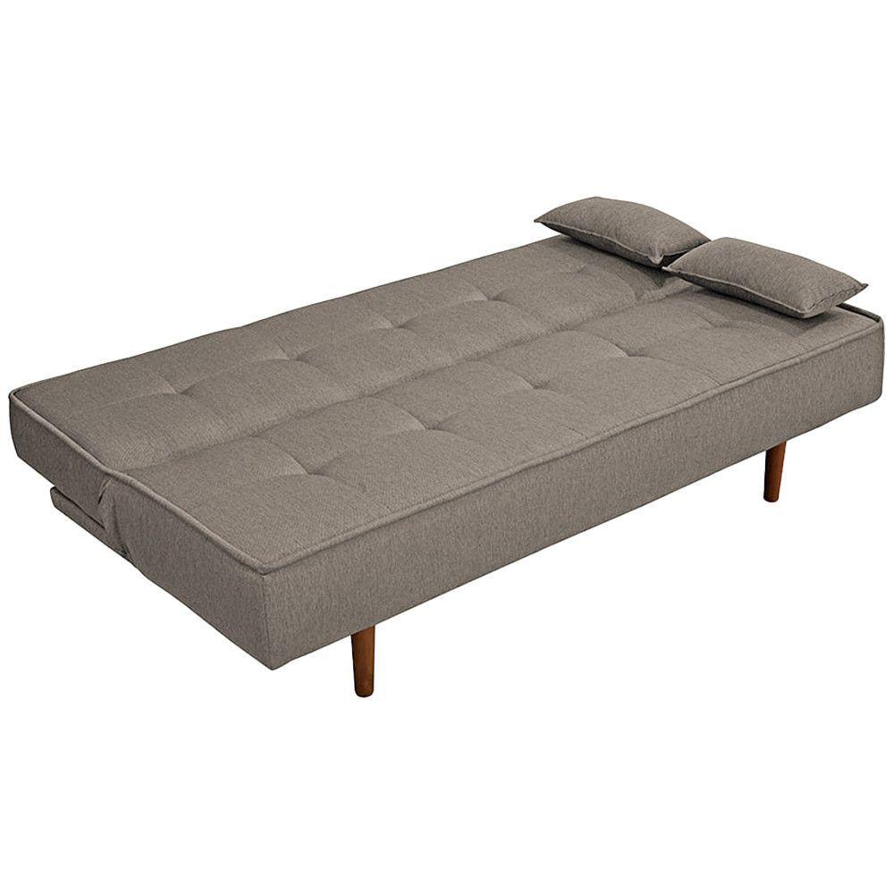 Sofá Cama Silver 3 Lugares Reclinável 1,92 Material Linho Carvalho