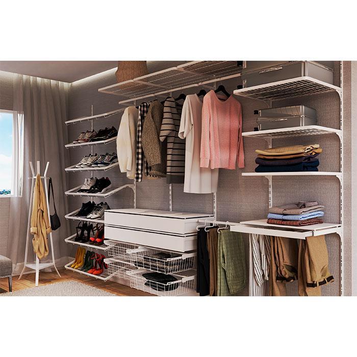 Miniatura 1 Prateleira Aramada Closet 60X40Cm Para Trilho Cremalheira