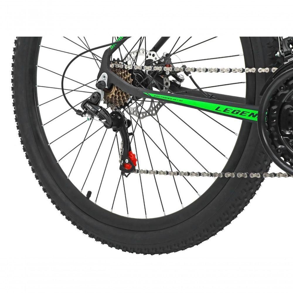 Miniatura Bicicleta South Legend Aro 29 Alumínio Freios A Disco Câmbio Shimano 24 Marchas - Preto+verde