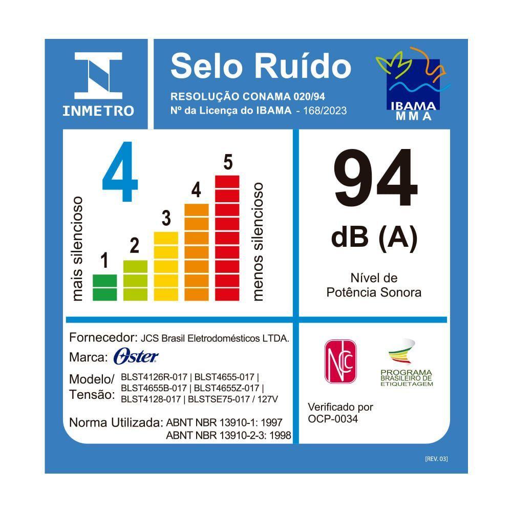 Miniatura Liquidificador Oster New Osterizer Clássico Chrome 1,25L 220V