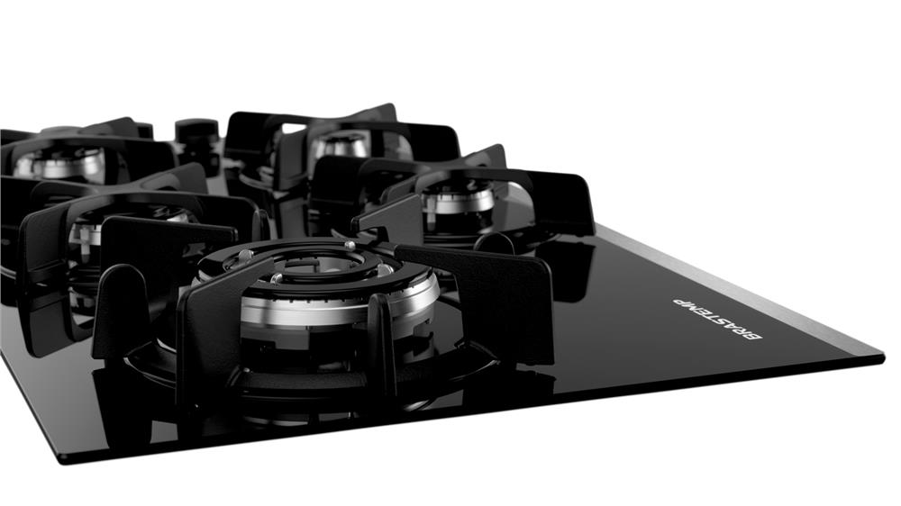 Cooktop 5 Bocas Brastemp Eclipse Collection com Quadrichama - BDD86AP Bivolt