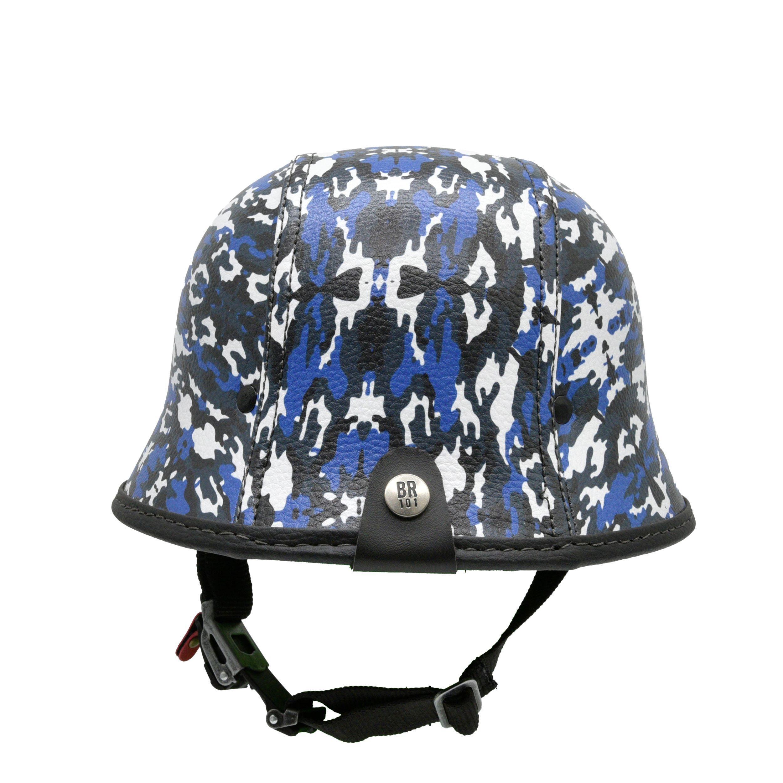Miniatura Capacete Br101 Alemão Camuflado Azul E Branco G