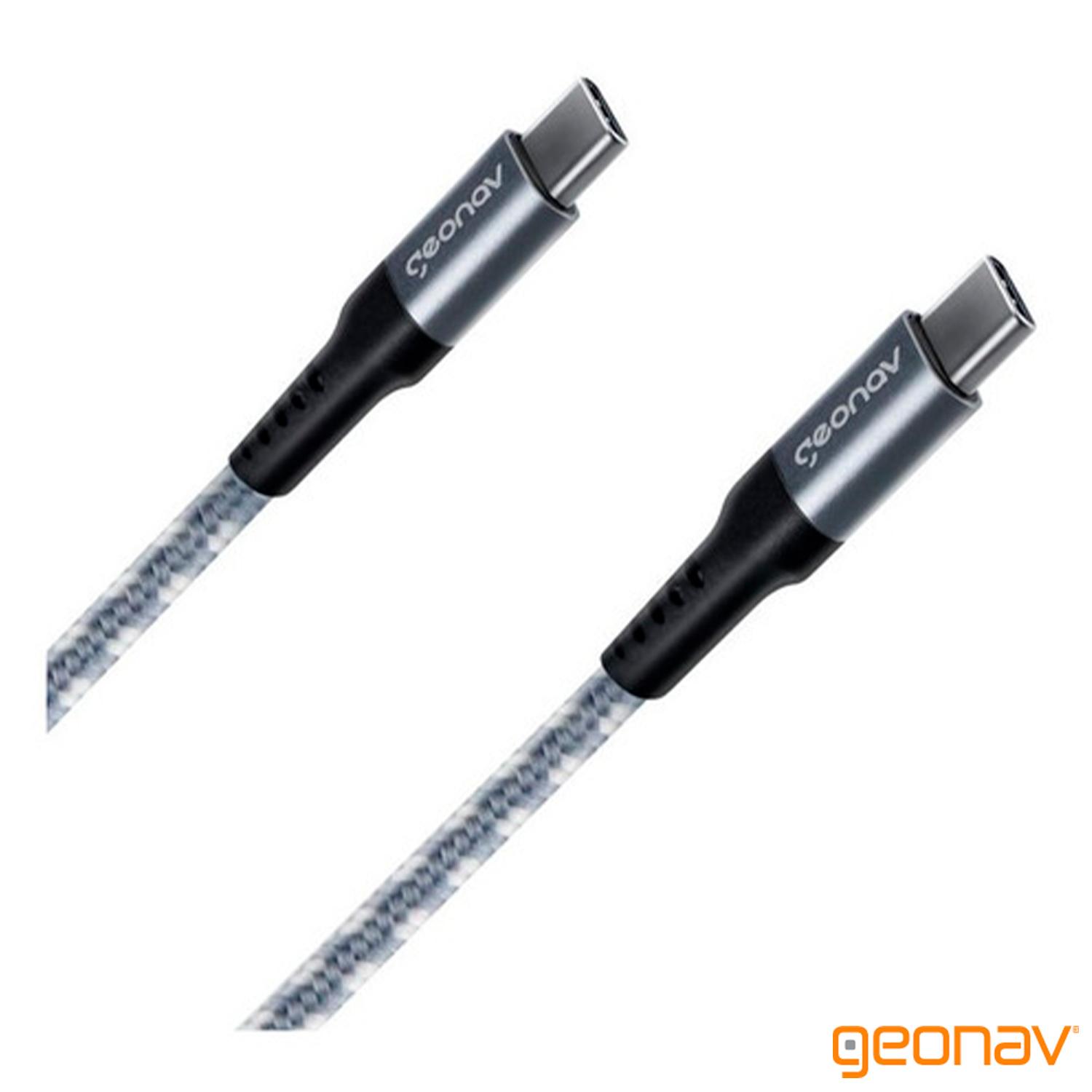 Miniatura Cabo USB-C para USB-C 2.0 com 1,5 metros Cinza - Geonav - UCC04