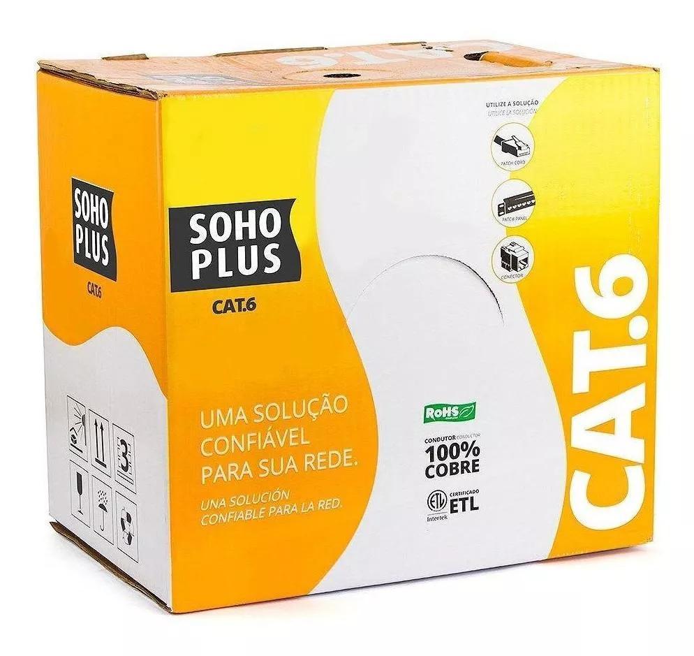 Miniatura Cabo De Rede Cat6 Soho Plus Furukawa Azul C/305Mts