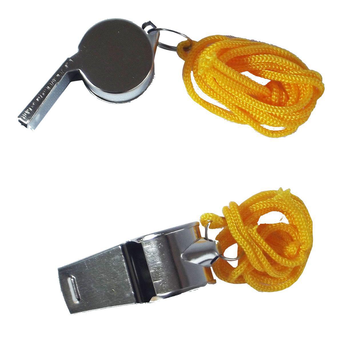 Miniatura Apito Arbitro Juiz Metal Sport - 2 Un E Cordinha - 121049