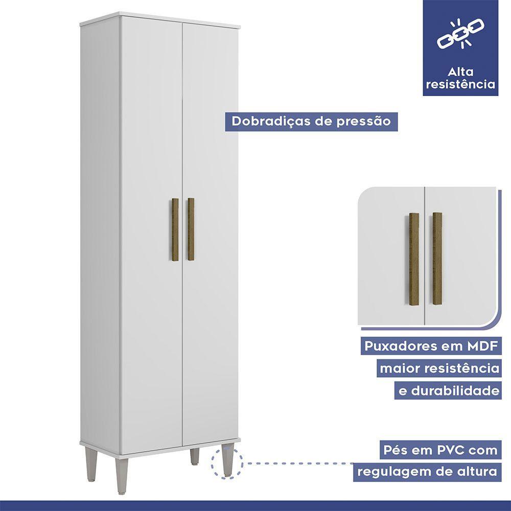 Multiuso Goiânia 02 Portas Em MDP Kaiki Móveis Branco