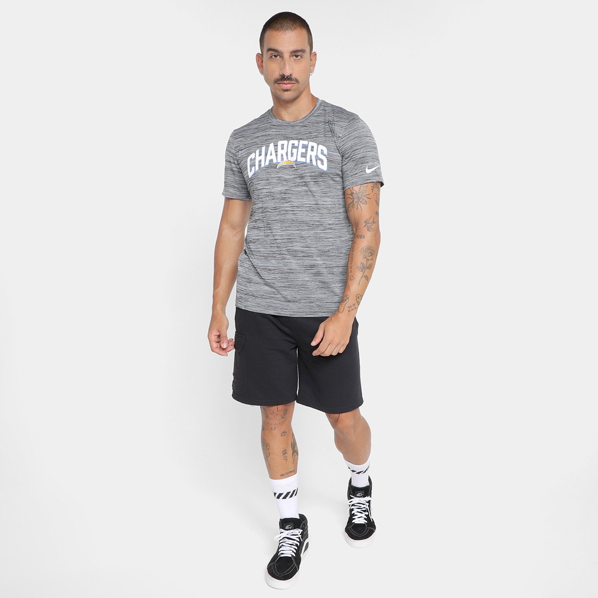 Miniatura Camiseta NFL Los Angeles Chargers Drop 2 Nike Dri-Fit Team Velocity Masculina Azul - EGG