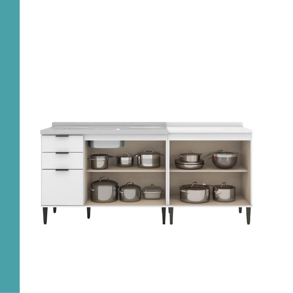 Conjunto Balcões Miami Mood Carraro Branco