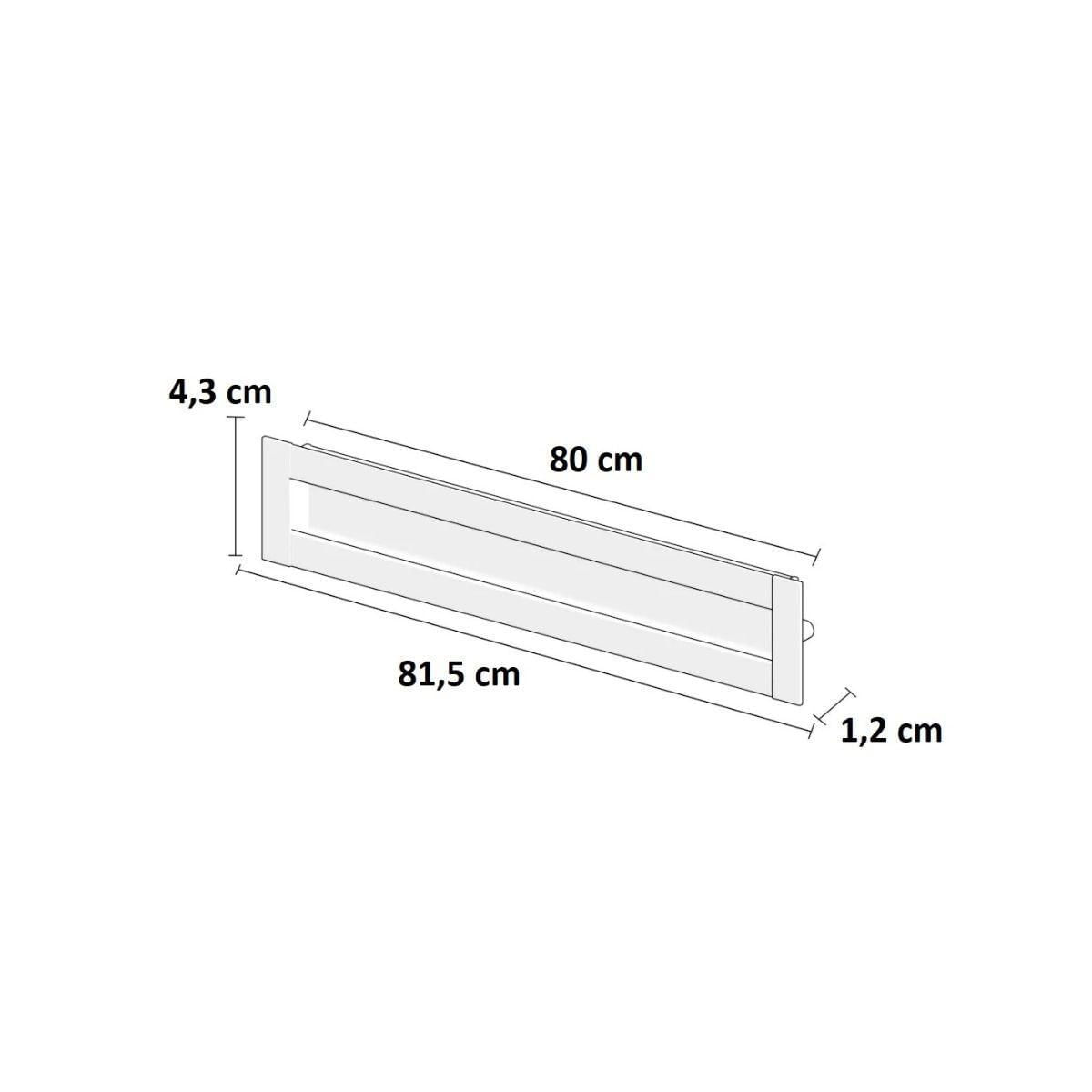 Miniatura Kit 2 Puxador Concha Celleno Dourado Matte Fosco 80 Cm Il255
