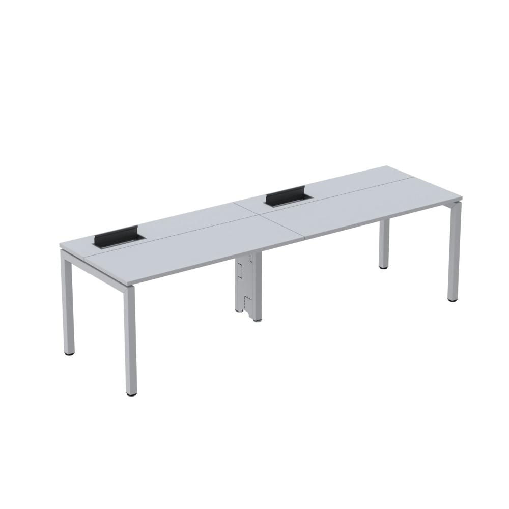 Miniatura Mesa Plataforma para Coworking para 2 Pessoas 120x792 Psc120 Cinza