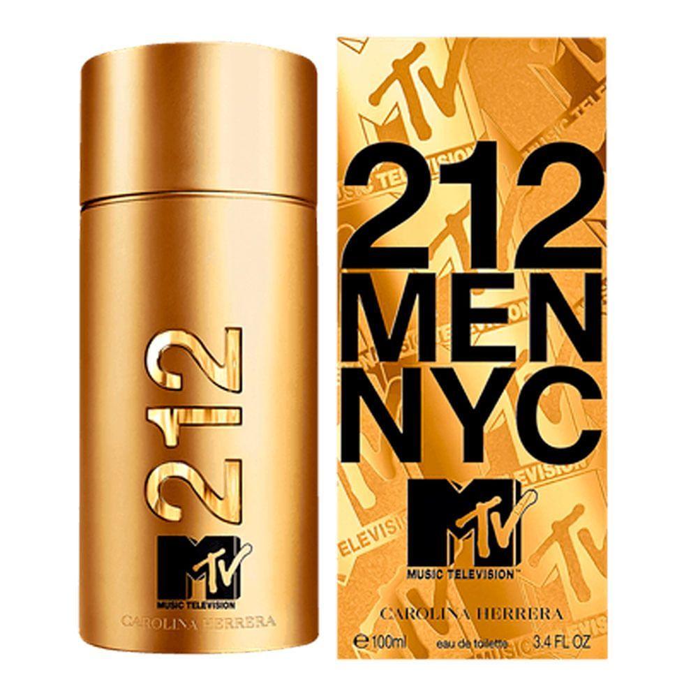Miniatura Carolina Herrera 212 Men Nyc Mtv Eau De Toilette - Perfume Masculino 100ml