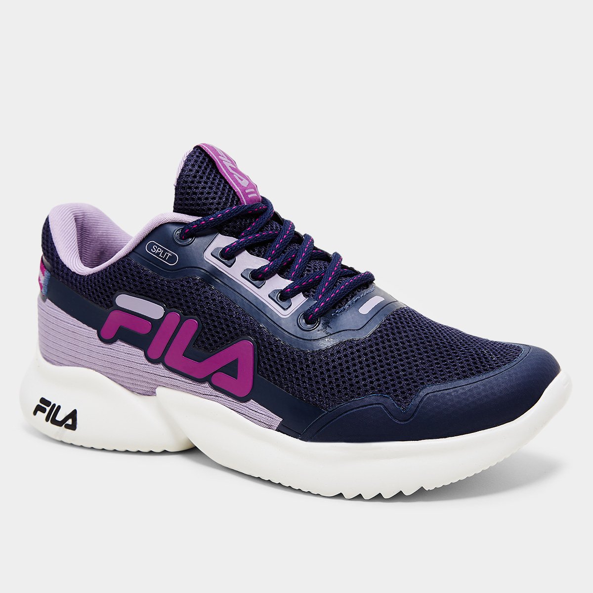 Miniatura Tênis Infantil Fila Split Marinho+Roxo - 27