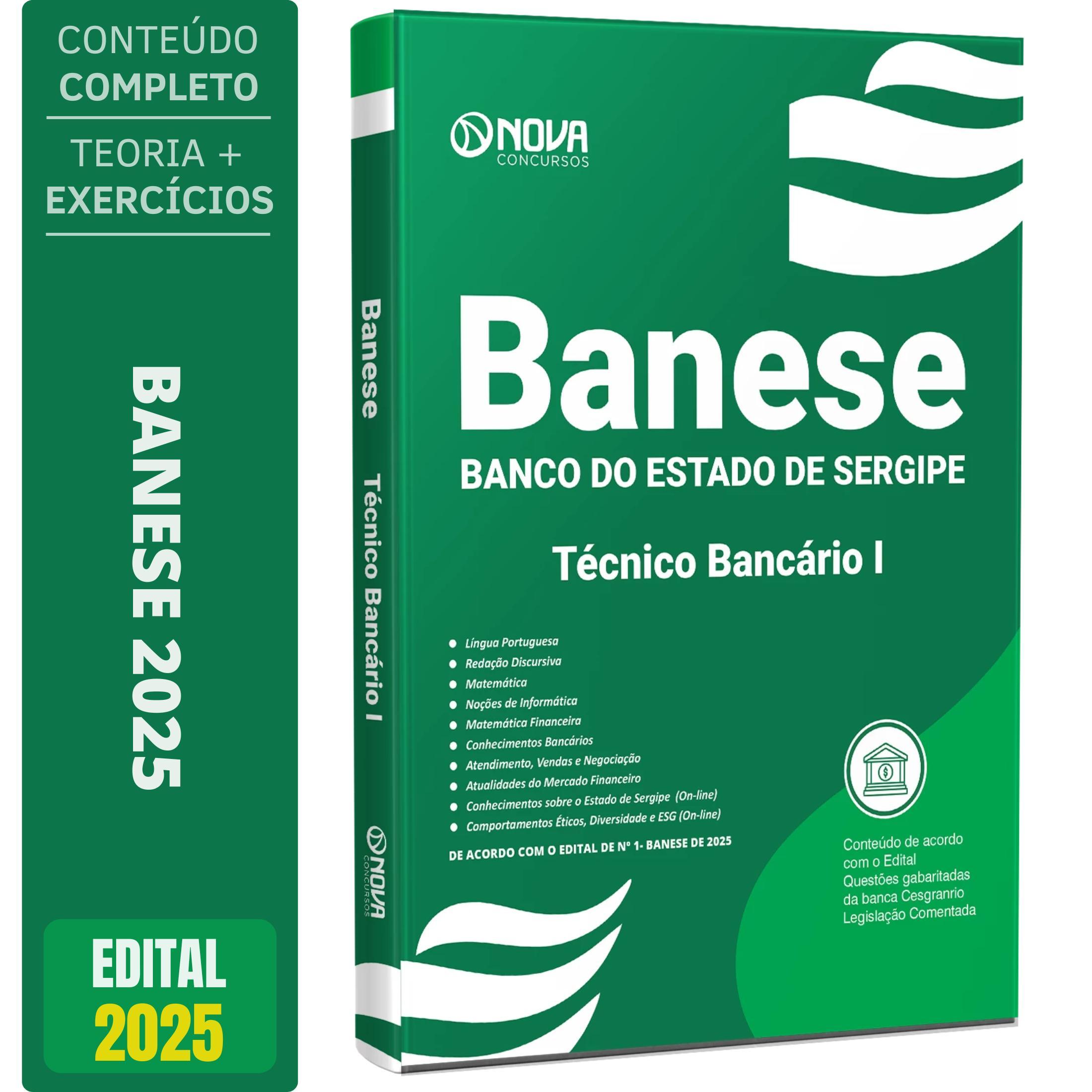 Miniatura Apostila Banese 2025 - Técnico Bancário I