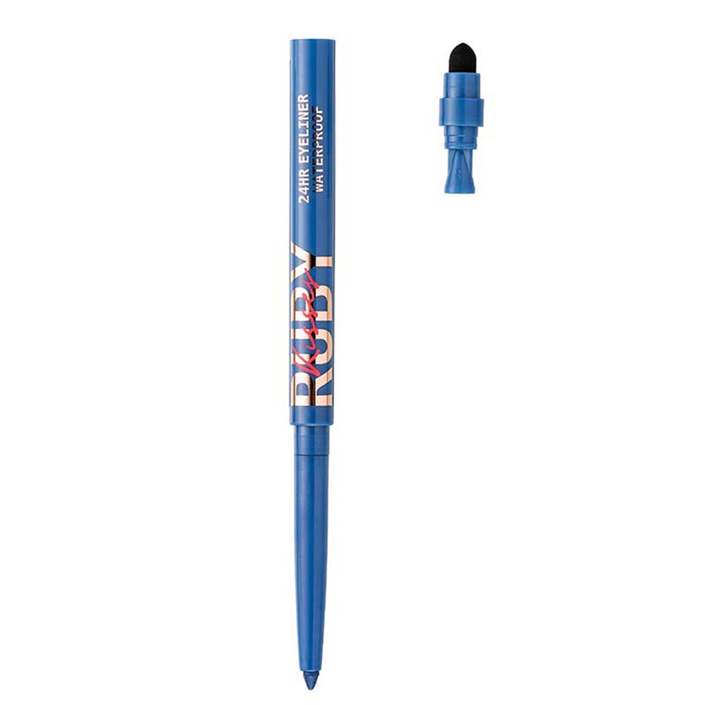 Lápis de Olhos Retrátil em Gel à Prova D'água Ruby Kisses Azul