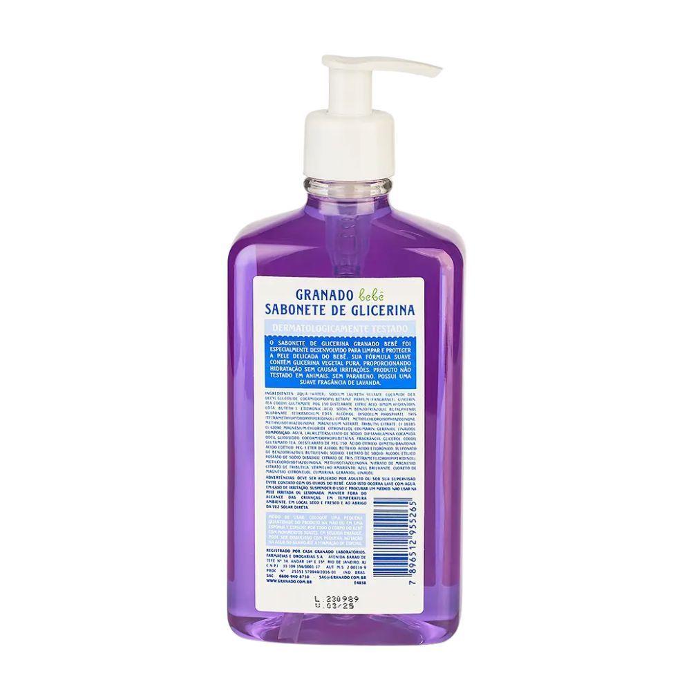 Miniatura Sabonete Líquido De Glicerina Granado Bebê Lavanda 500ml