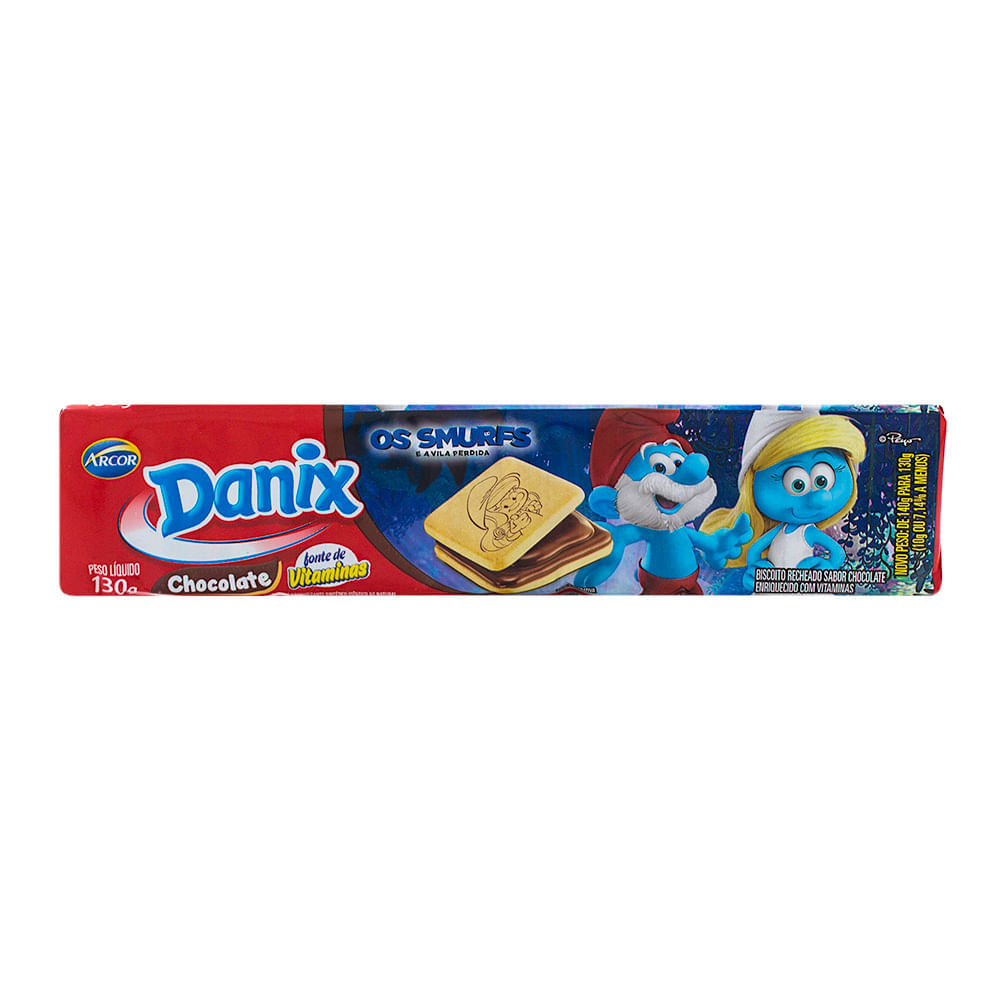 Miniatura Biscoito Recheado Danix Sabor Chocolate 130g