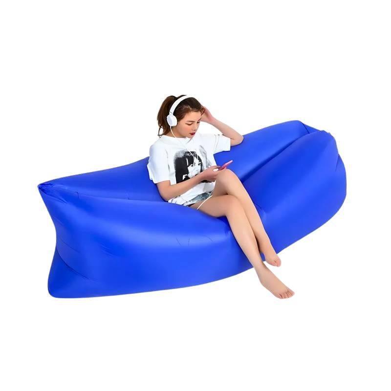 Miniatura Sofá Azul Inflável Puff Portátil Para Praia Jardim E Camping
