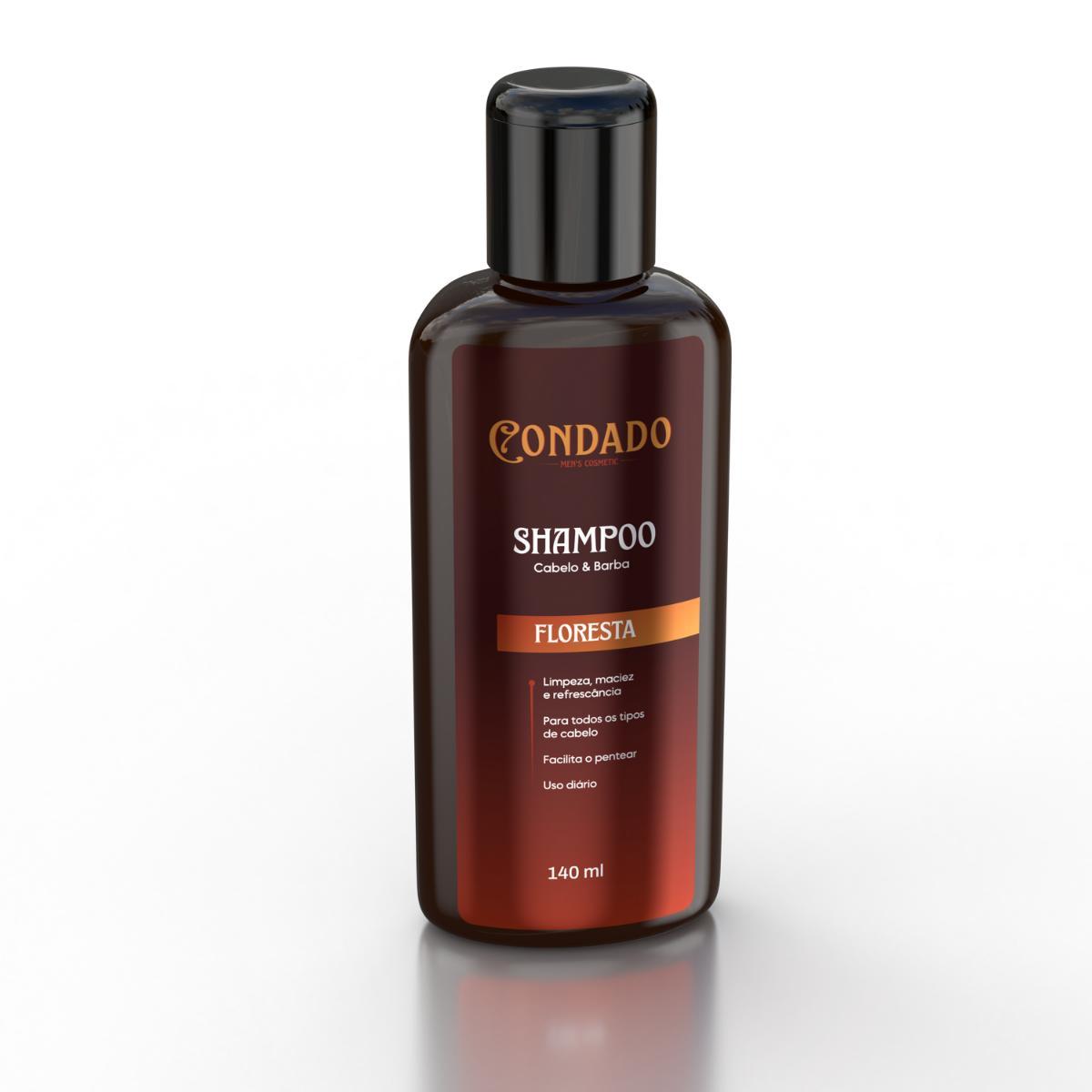Miniatura Shampoo Floresta Condado 140 Ml Masculino Barba Cabelo